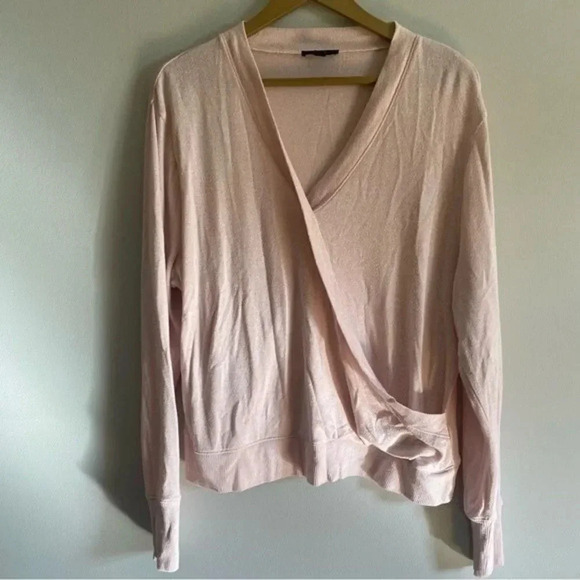 J. Crew Pink Faux Wrap Sweater - Picture 8 of 11